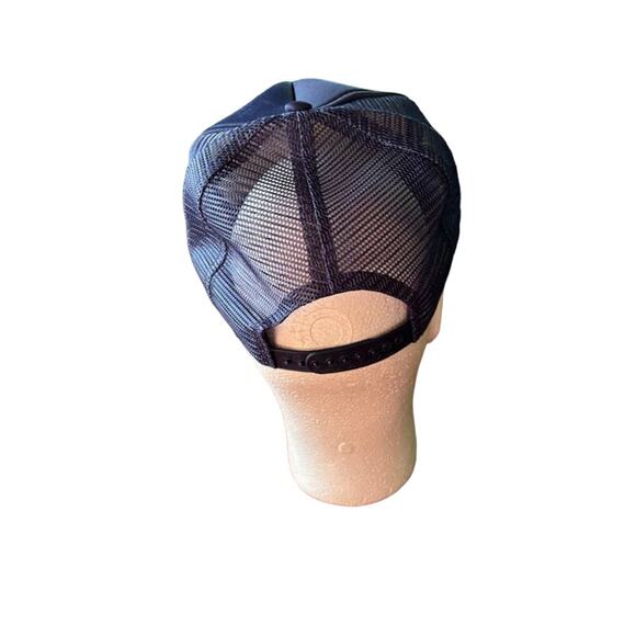 Vintage vtg snapback hat dad cap trucker navy blue Miami USA patch - Picture 3 of 5